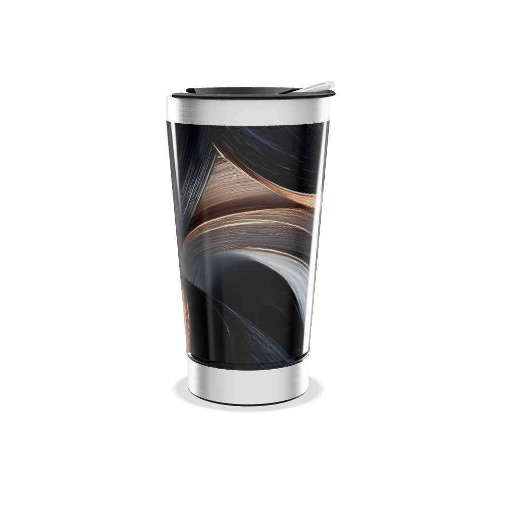 Copo Térmico - Estampa Abstrata Metalizado