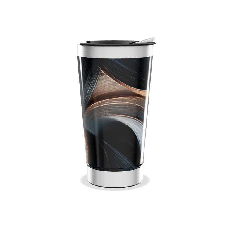 Copo Térmico - Estampa Abstrata Metalizado