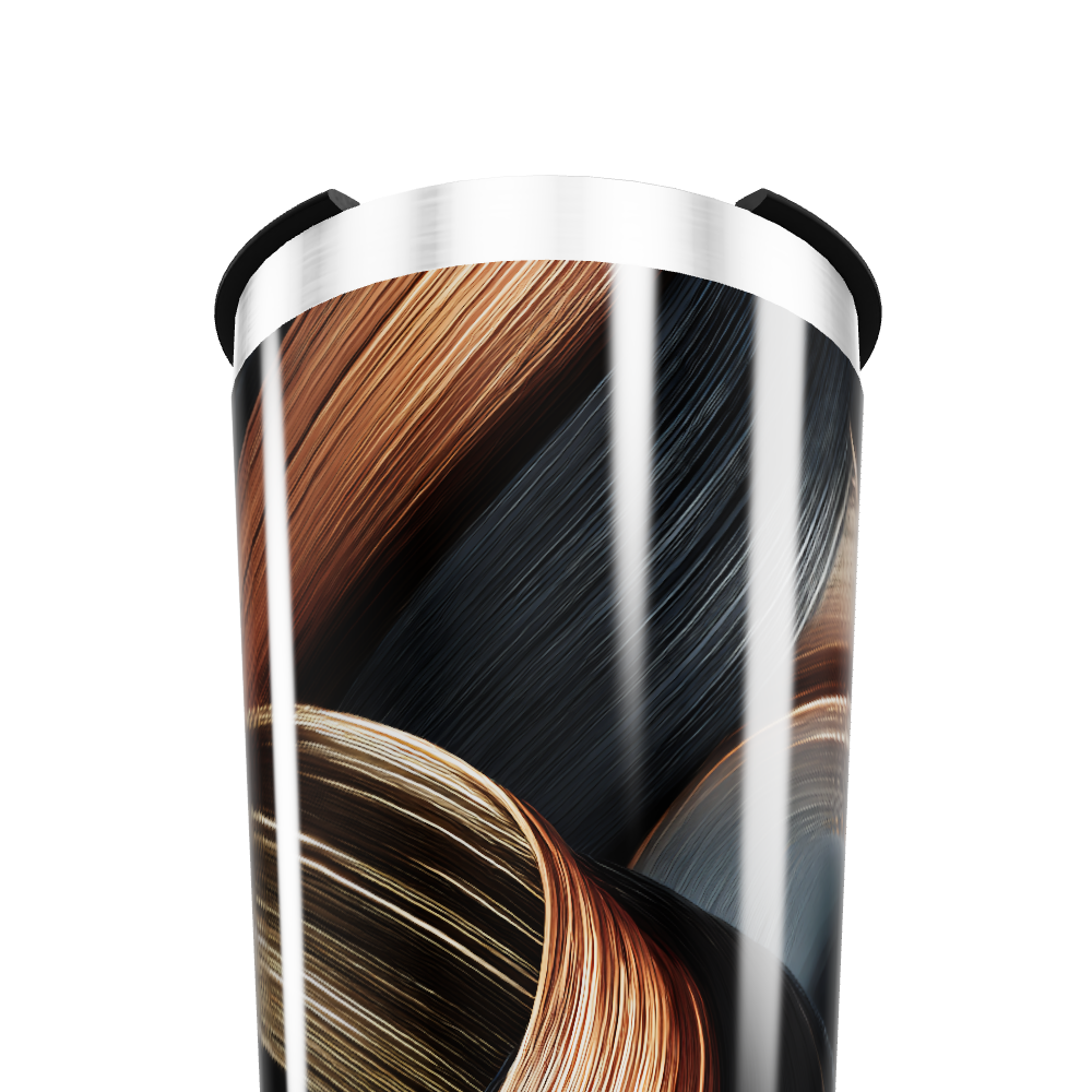 Copo Térmico - Estampa Abstrata Metalizado