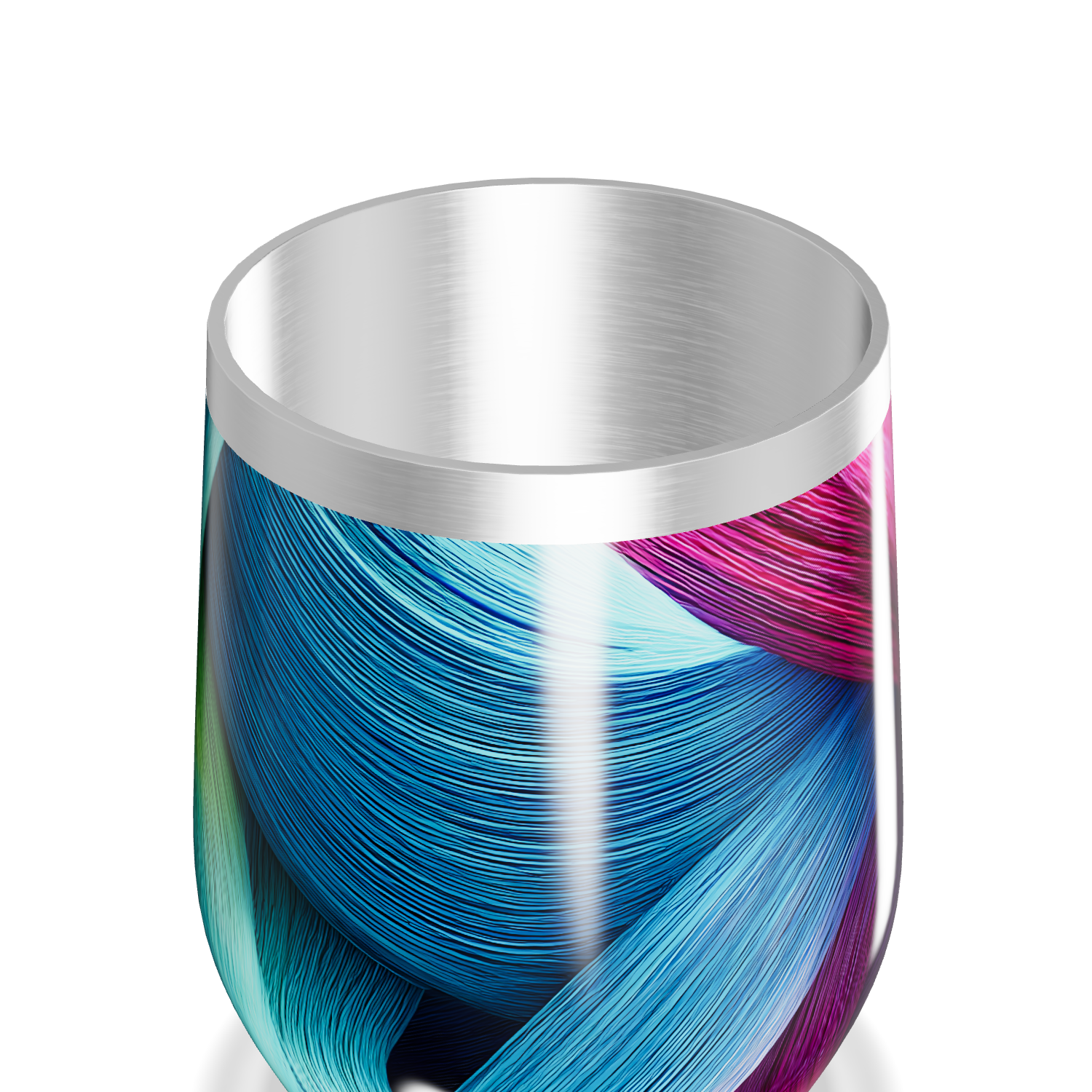 Copo Térmico Slim - Azul e Rosa Abstrato