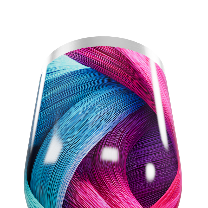 Copo Térmico Slim - Azul e Rosa Abstrato