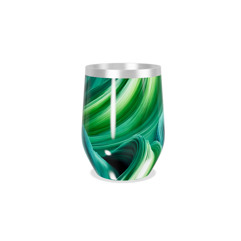 Copo Térmico Slim - Verde Abstrato Inox