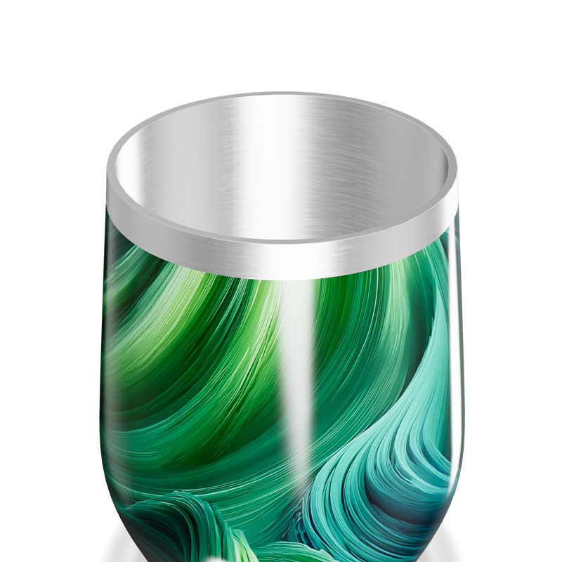 Copo Térmico Slim - Verde Abstrato Inox