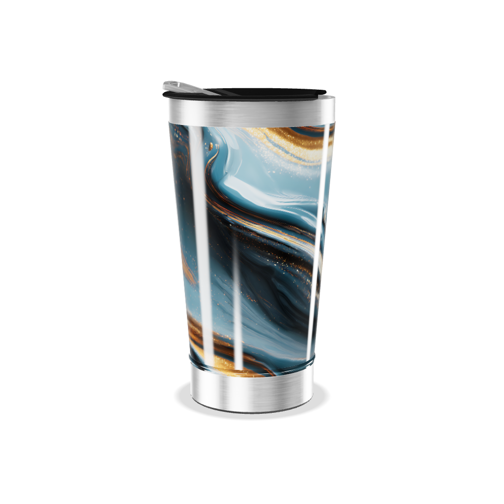 Copo Térmico - Azul Mármore Inox