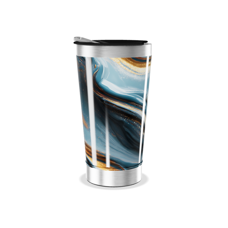 Copo Térmico - Azul Mármore Inox