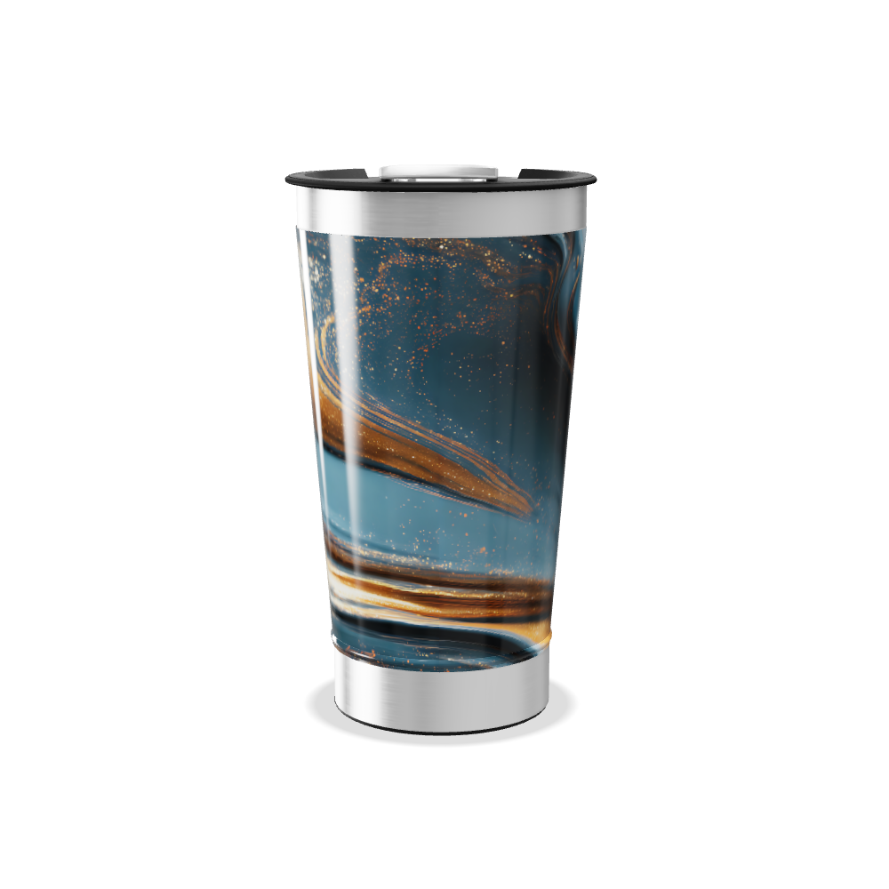 Copo Térmico - Azul Mármore Inox