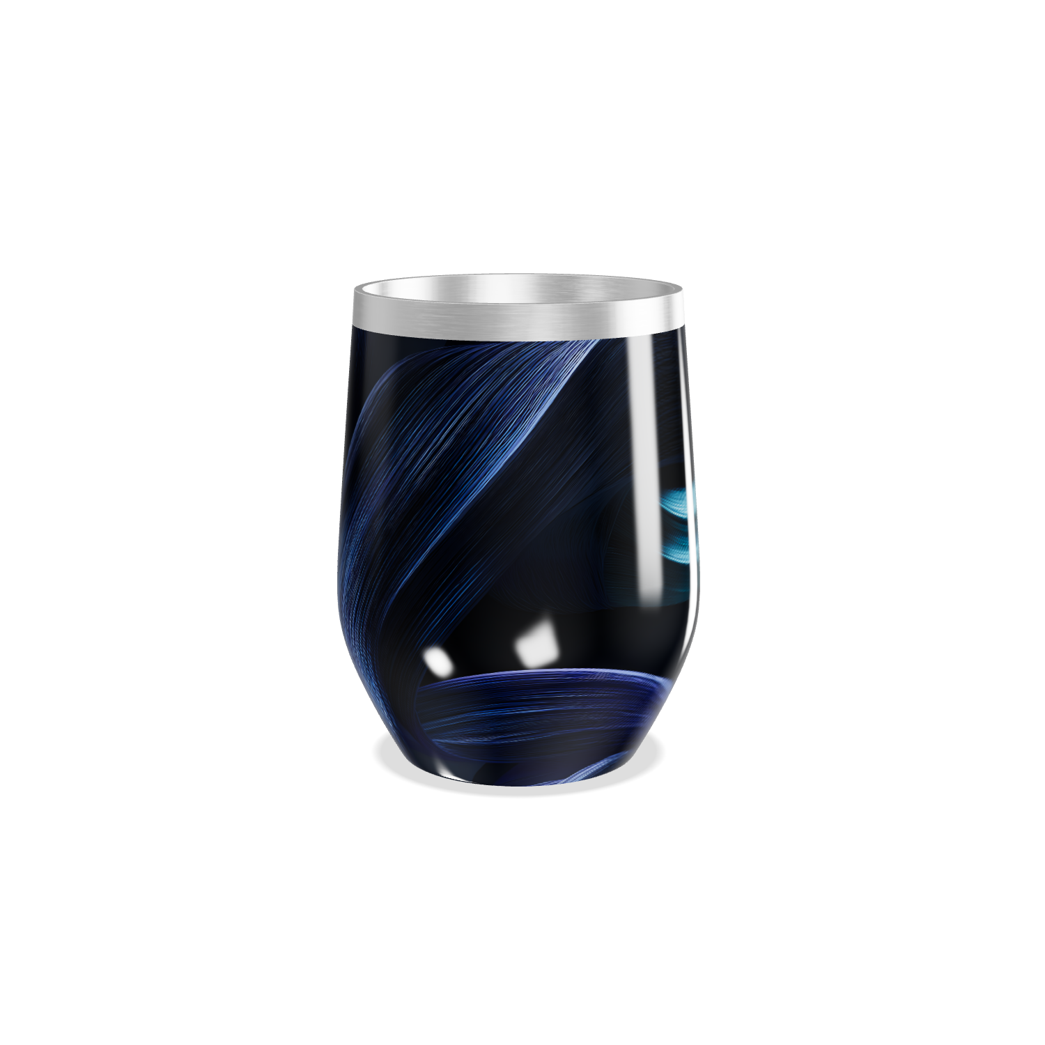 Copo Térmico Slim - Azul Preto Aço Inox