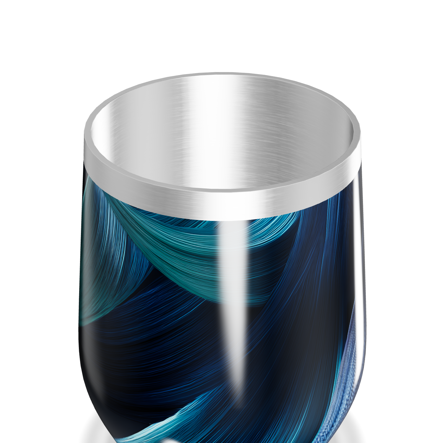 Copo Térmico Slim - Azul Preto Aço Inox