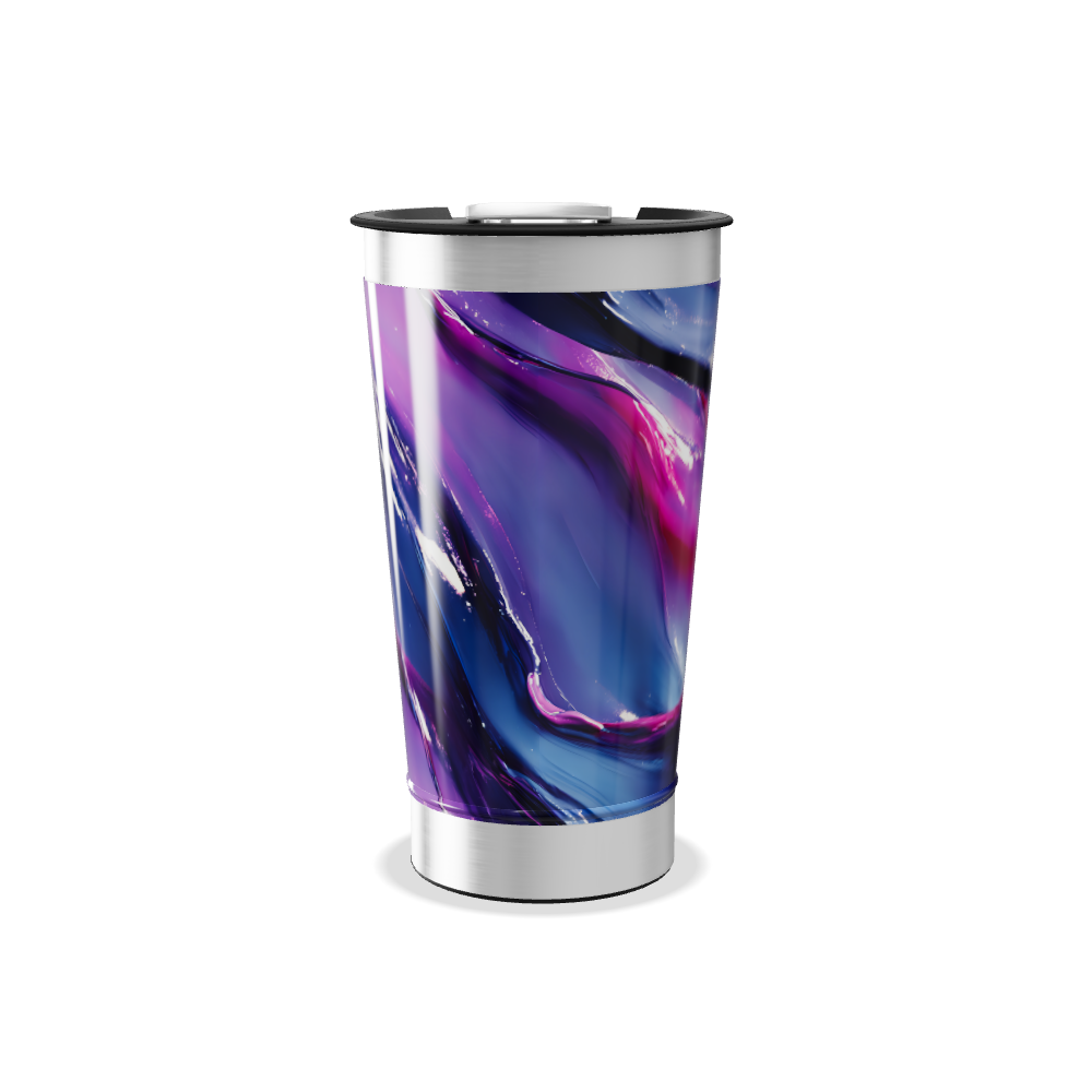 Copo Térmico - Estampa Roxa Abstrata