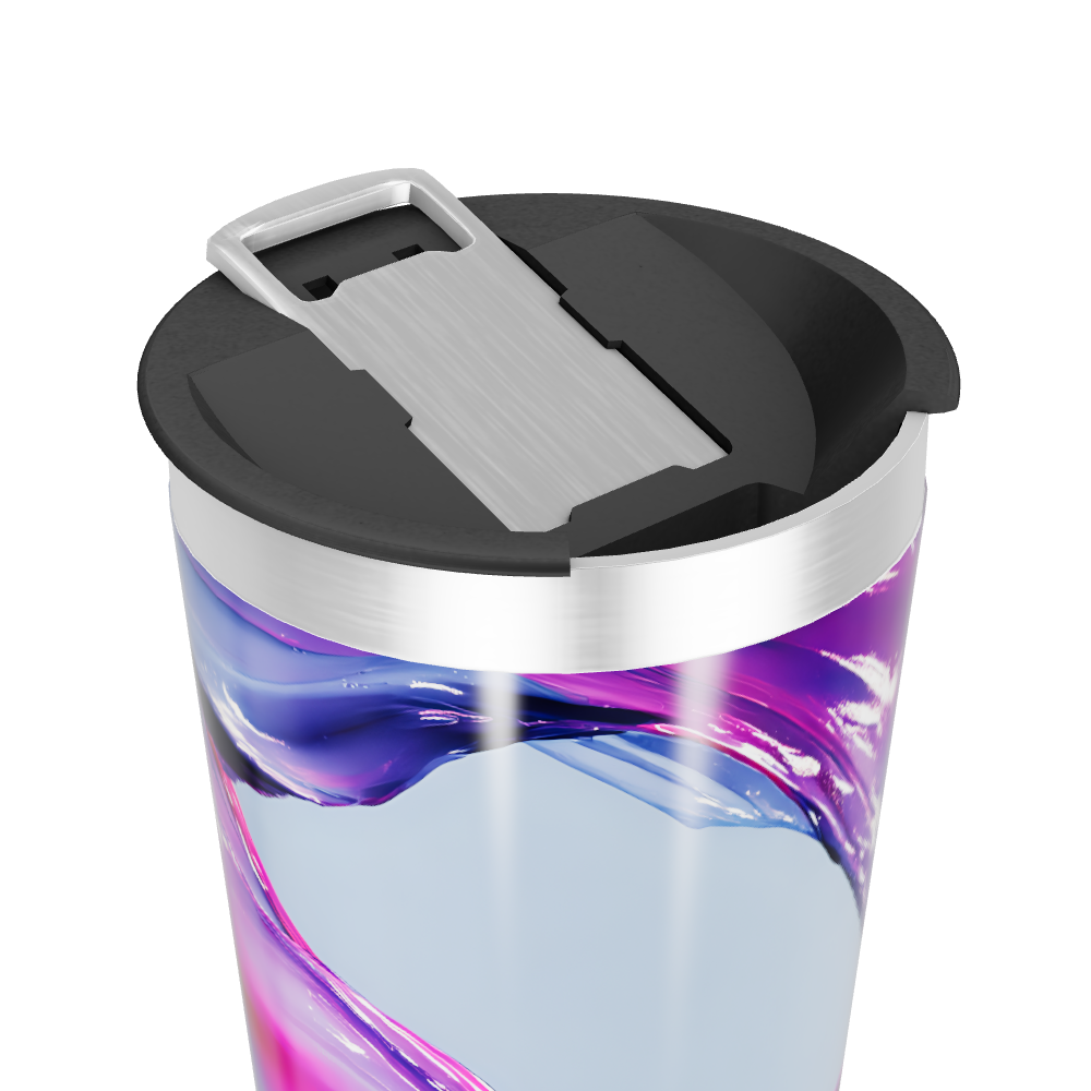 Copo Térmico - Estampa Roxa Abstrata