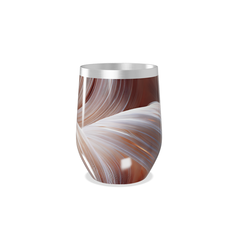 Copo Térmico Slim - Abstrato Marrom Inox