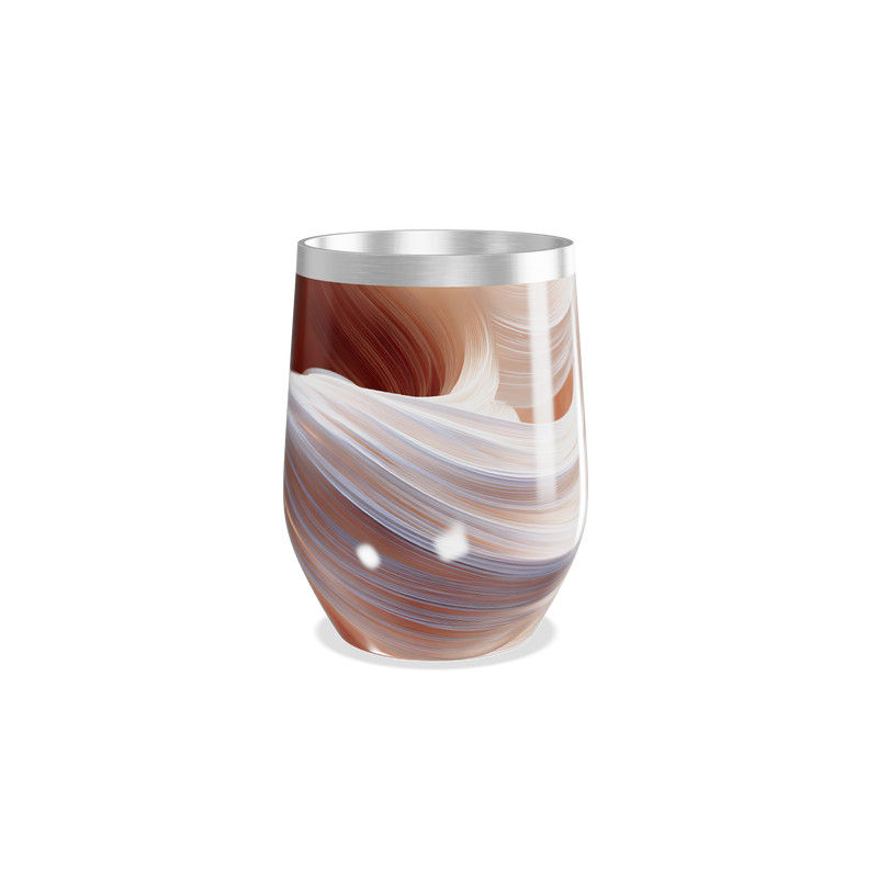 Copo Térmico Slim - Abstrato Marrom Inox