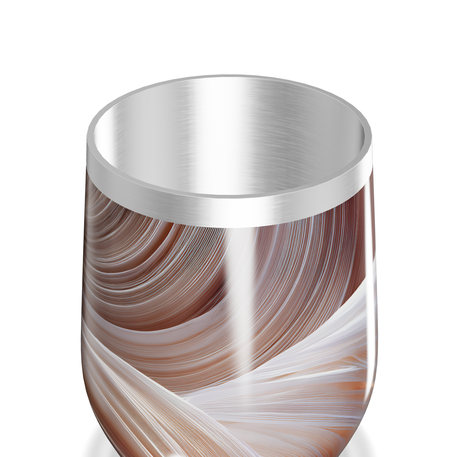 Copo Térmico Slim - Abstrato Marrom Inox