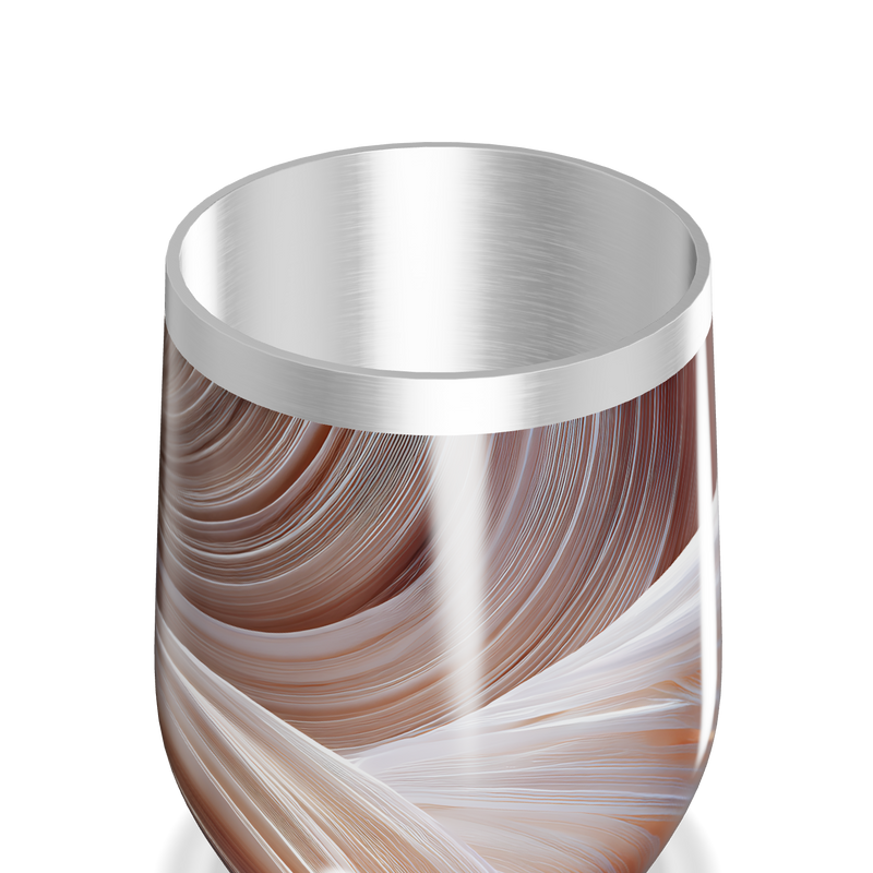 Copo Térmico Slim - Abstrato Marrom Inox