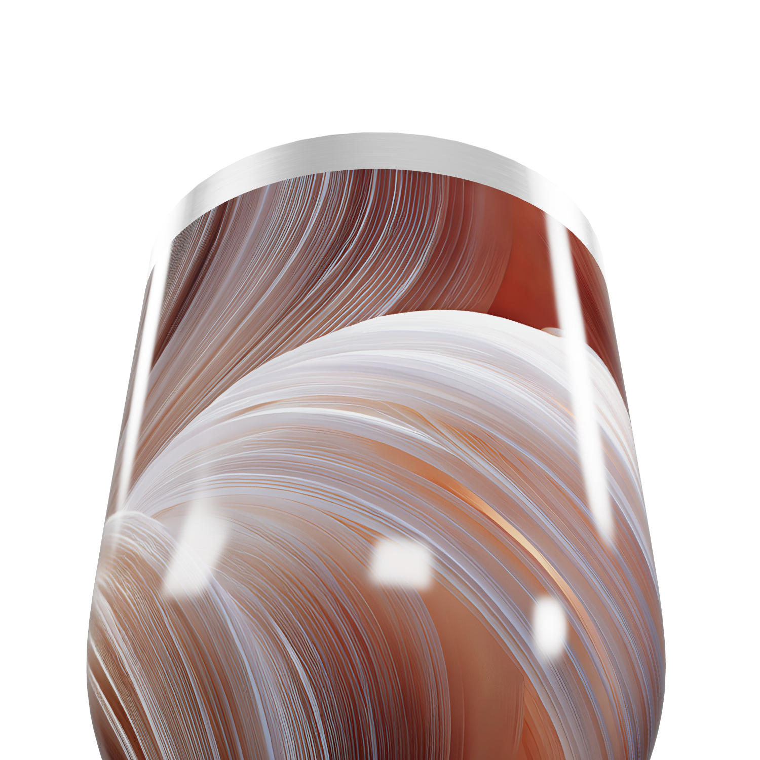 Copo Térmico Slim - Abstrato Marrom Inox