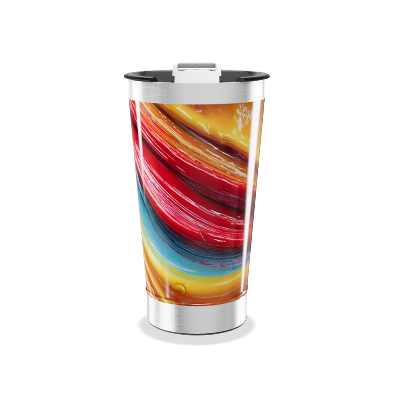 Copo Térmico - Colorido com Estampa Abstrata