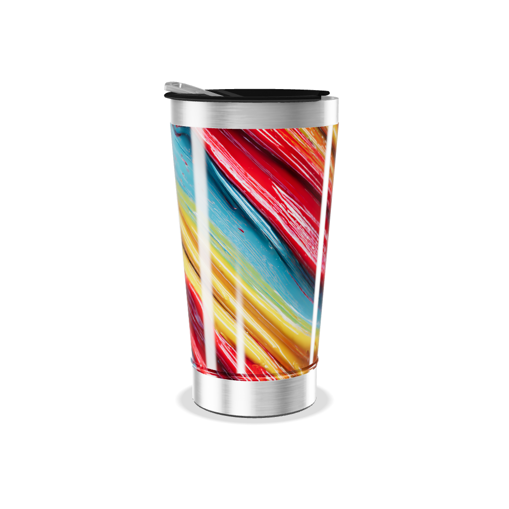 Copo Térmico - Colorido com Estampa Abstrata
