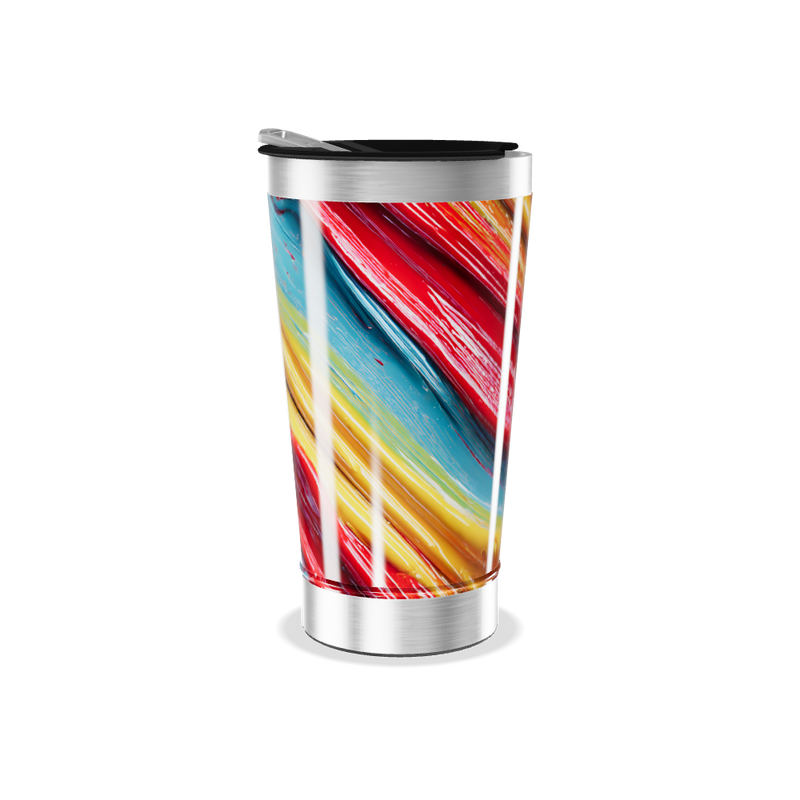 Copo Térmico - Colorido com Estampa Abstrata