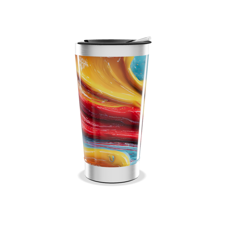 Copo Térmico - Colorido com Estampa Abstrata