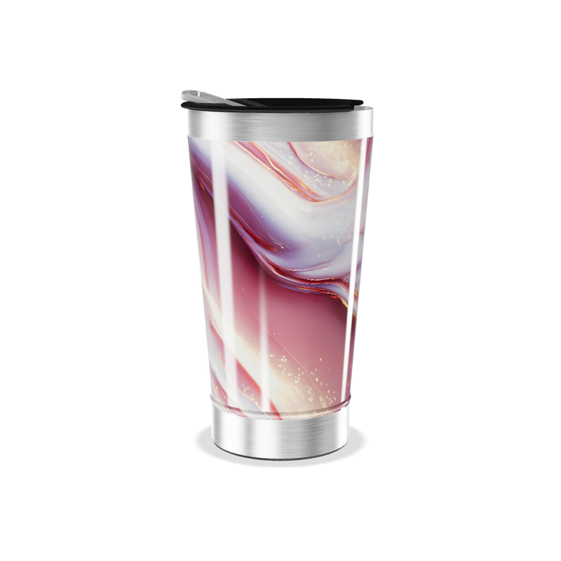 Copo Térmico - Estampa Mármore Rosa