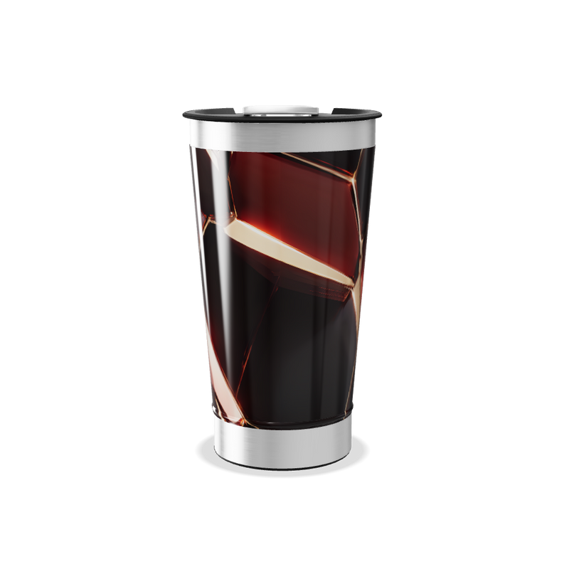 Copo Térmico - Design Geométrico Marrom