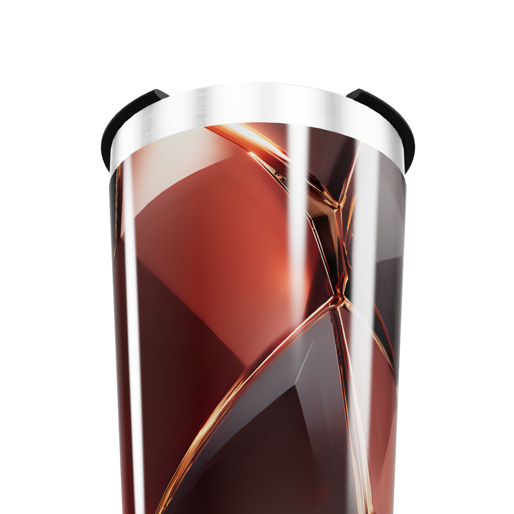 Copo Térmico - Design Geométrico Marrom