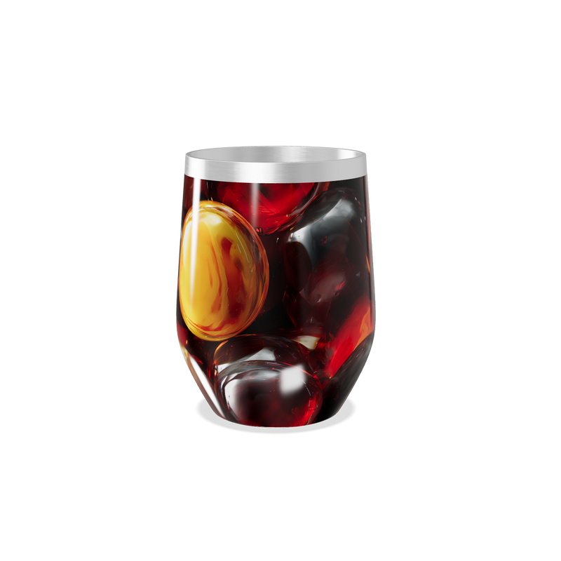 Copo Térmico Slim - Transparente com Gelo Colorido