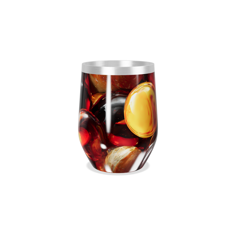 Copo Térmico Slim - Transparente com Gelo Colorido