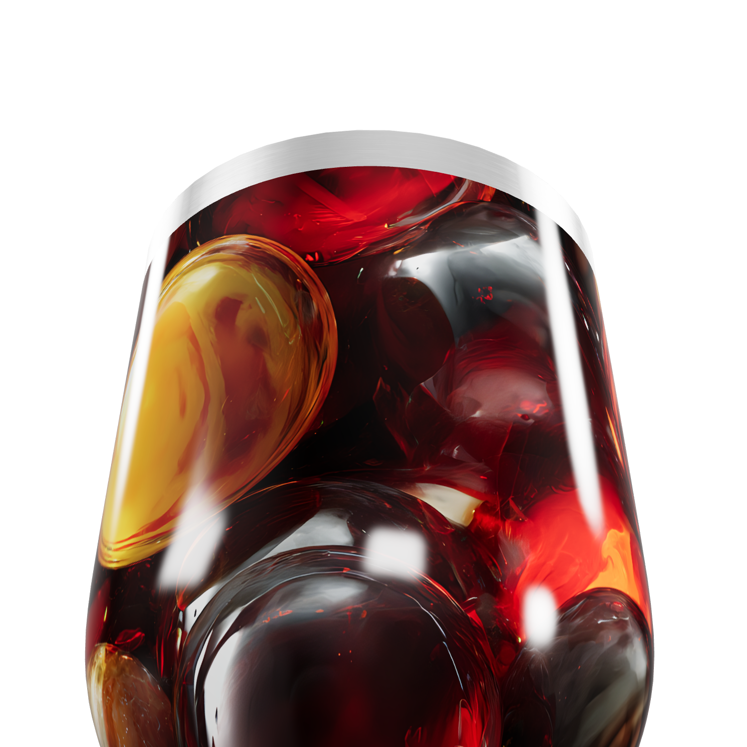 Copo Térmico Slim - Transparente com Gelo Colorido