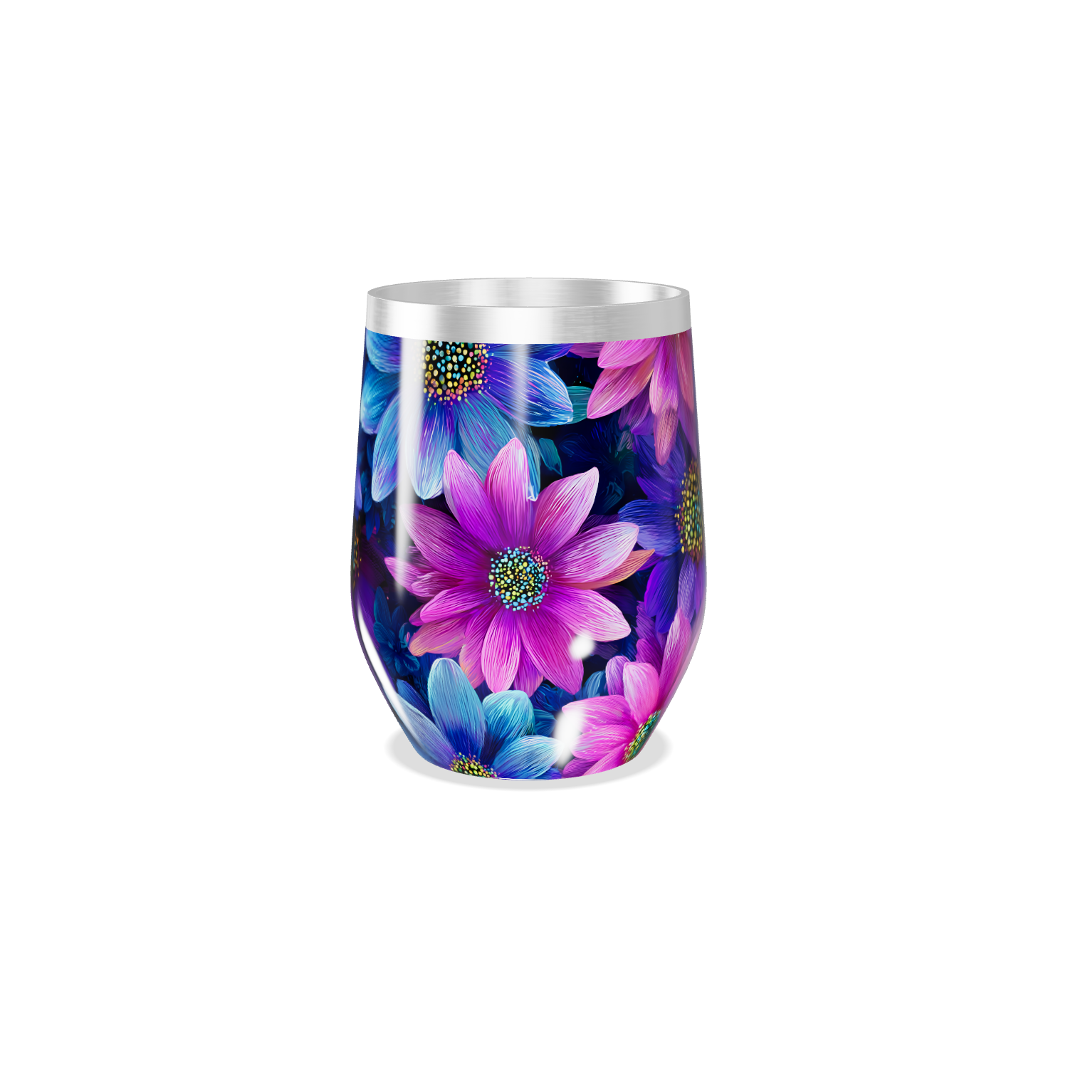 Copo Térmico Slim - Floral Colorido Inox