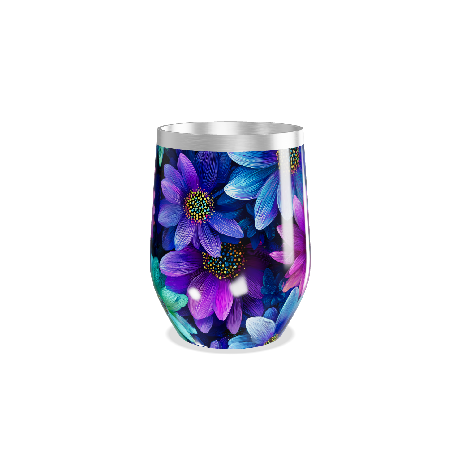 Copo Térmico Slim - Floral Colorido Inox