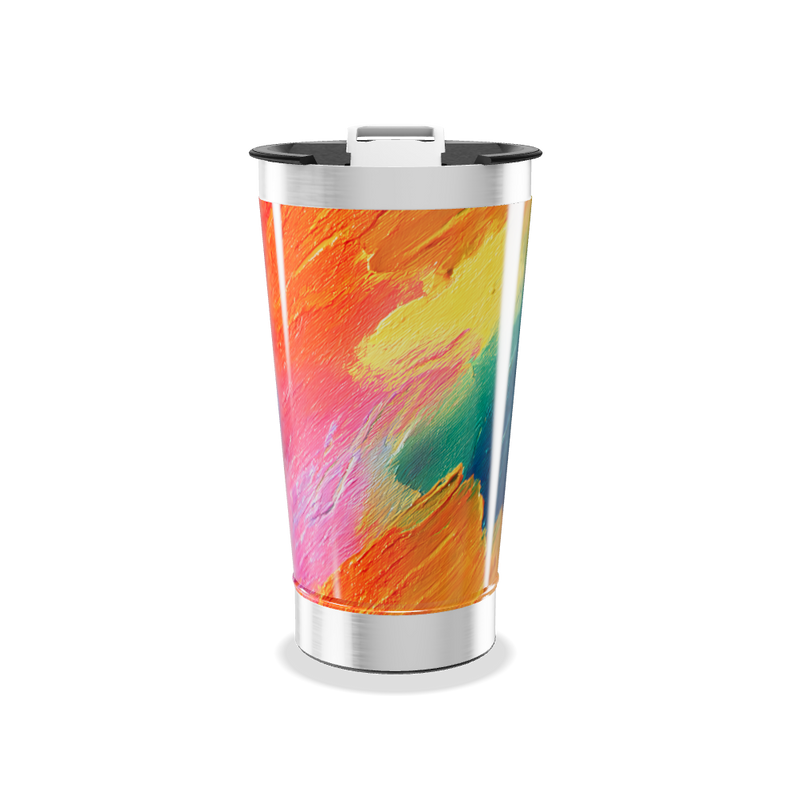 Copo Térmico - Estampa Abstrata Colorida