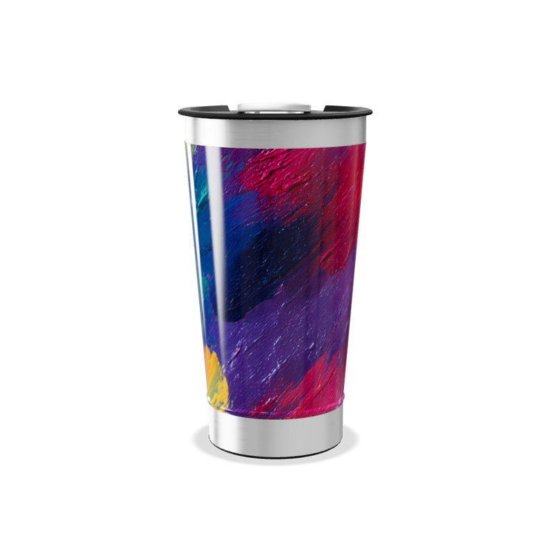Copo Térmico - Estampa Abstrata Colorida
