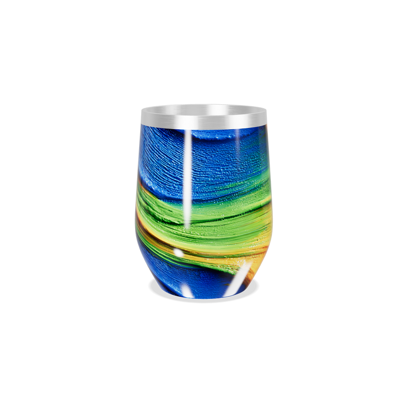 Copo Térmico Slim - Pintura Abstrata Colorida