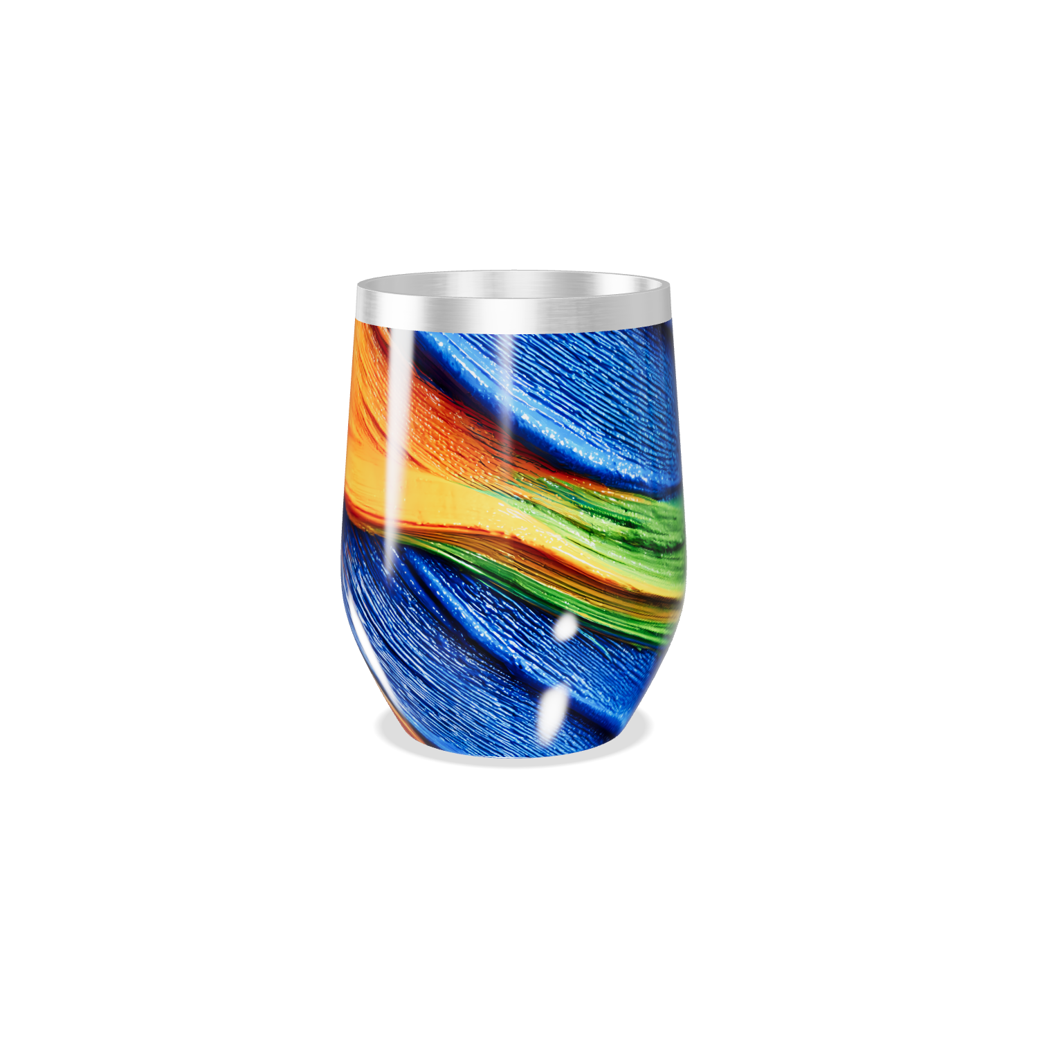 Copo Térmico Slim - Pintura Abstrata Colorida