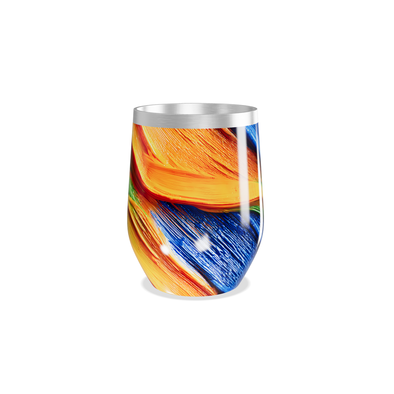 Copo Térmico Slim - Pintura Abstrata Colorida