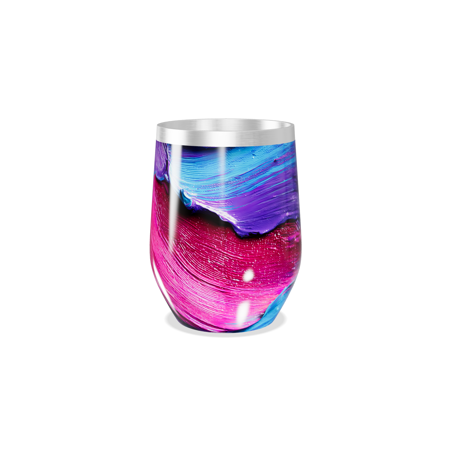 Copo Térmico Slim - Abstrato Roxo e Azul