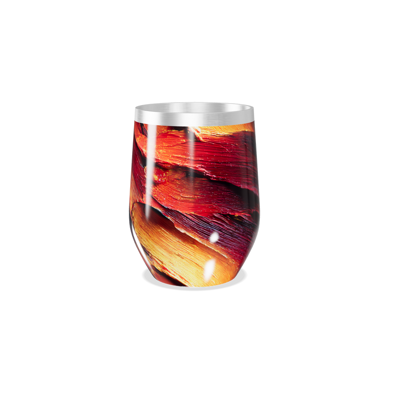 Copo Térmico Slim - Preto e Vermelho Marmorizado