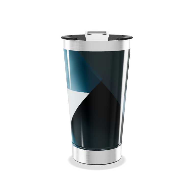 Copo Térmico - Geométrico Azul e Preto
