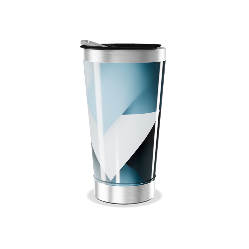 Copo Térmico - Geométrico Azul e Preto