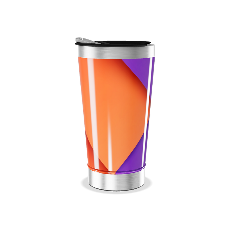 Copo Térmico - Roxo e Laranja Aço Inox