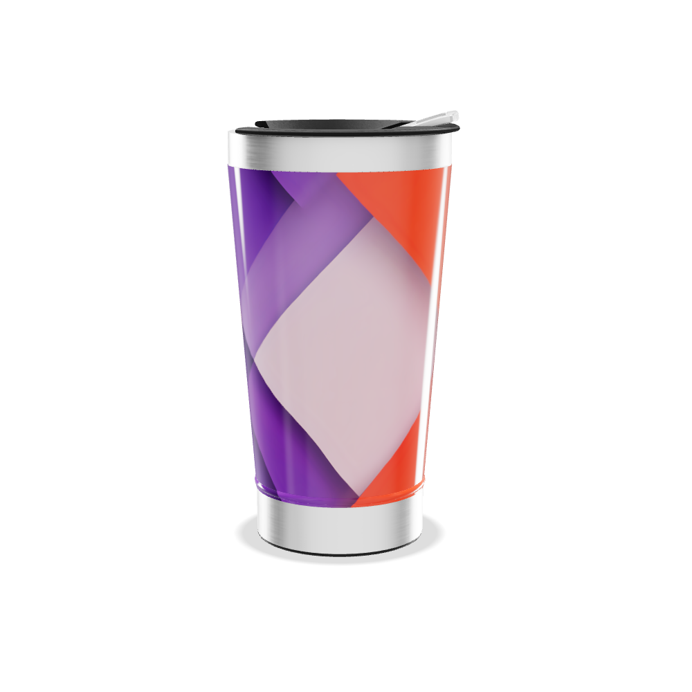 Copo Térmico - Roxo e Laranja Aço Inox