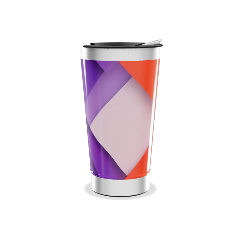 Copo Térmico - Roxo e Laranja Aço Inox