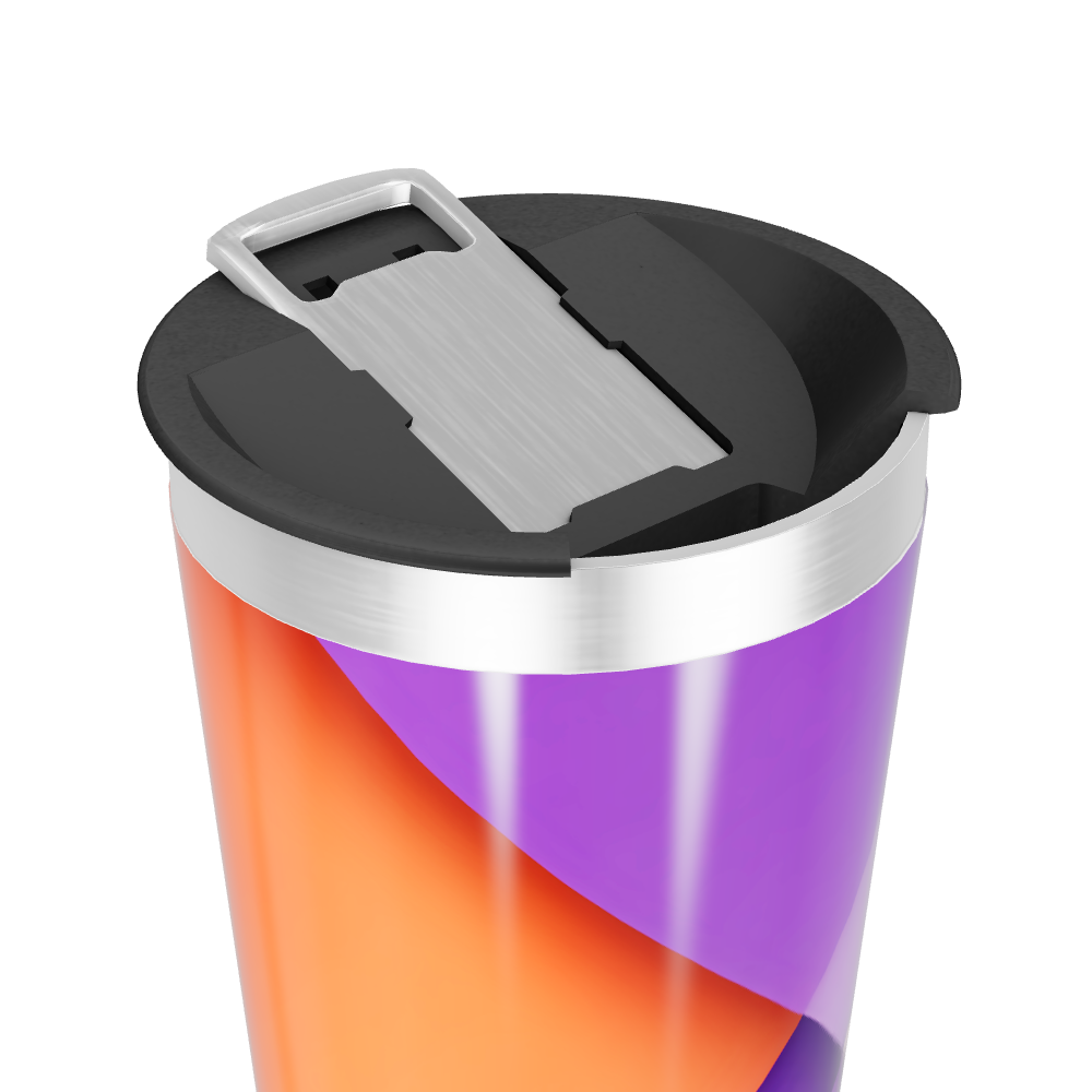 Copo Térmico - Roxo e Laranja Aço Inox