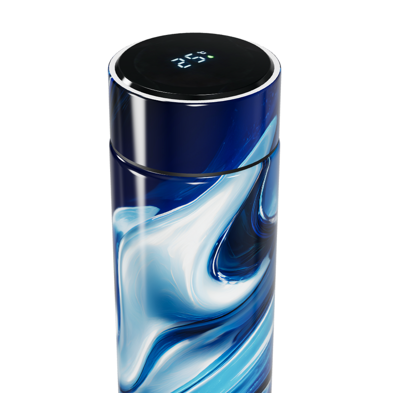 Garrafa Térmica Touch - Azul Marmorizada