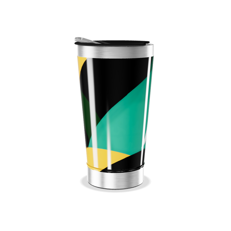 Copo Térmico - Design Verde Abstrato