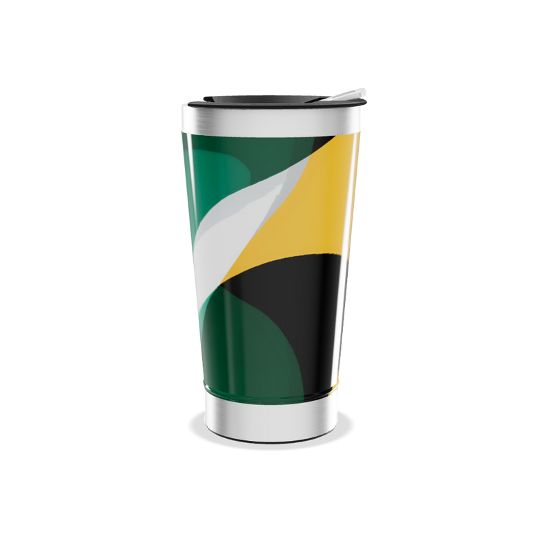 Copo Térmico - Design Verde Abstrato