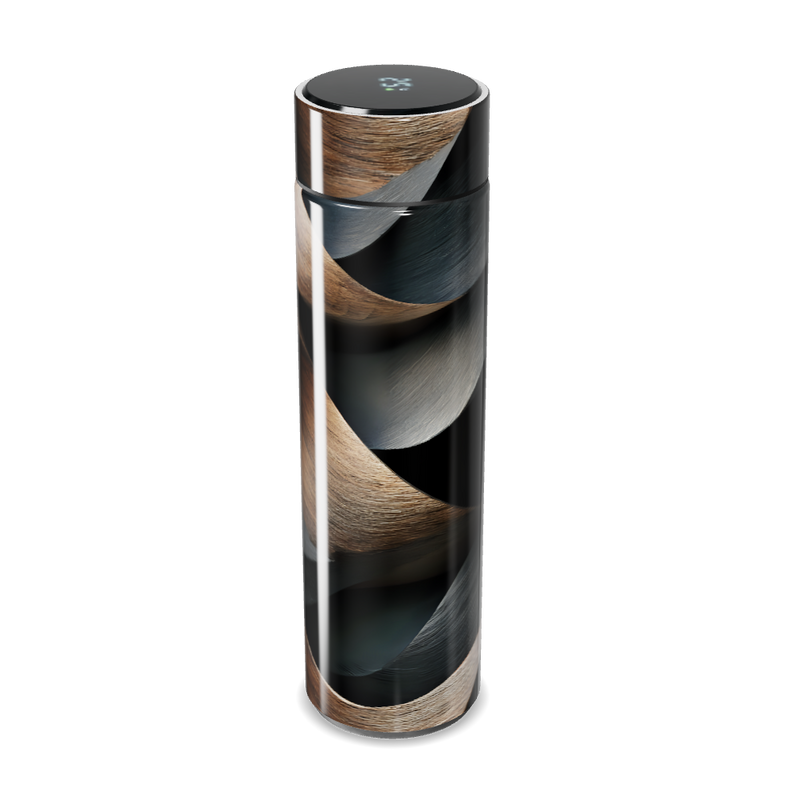 Garrafa Térmica Touch - Design Espiral Madeira