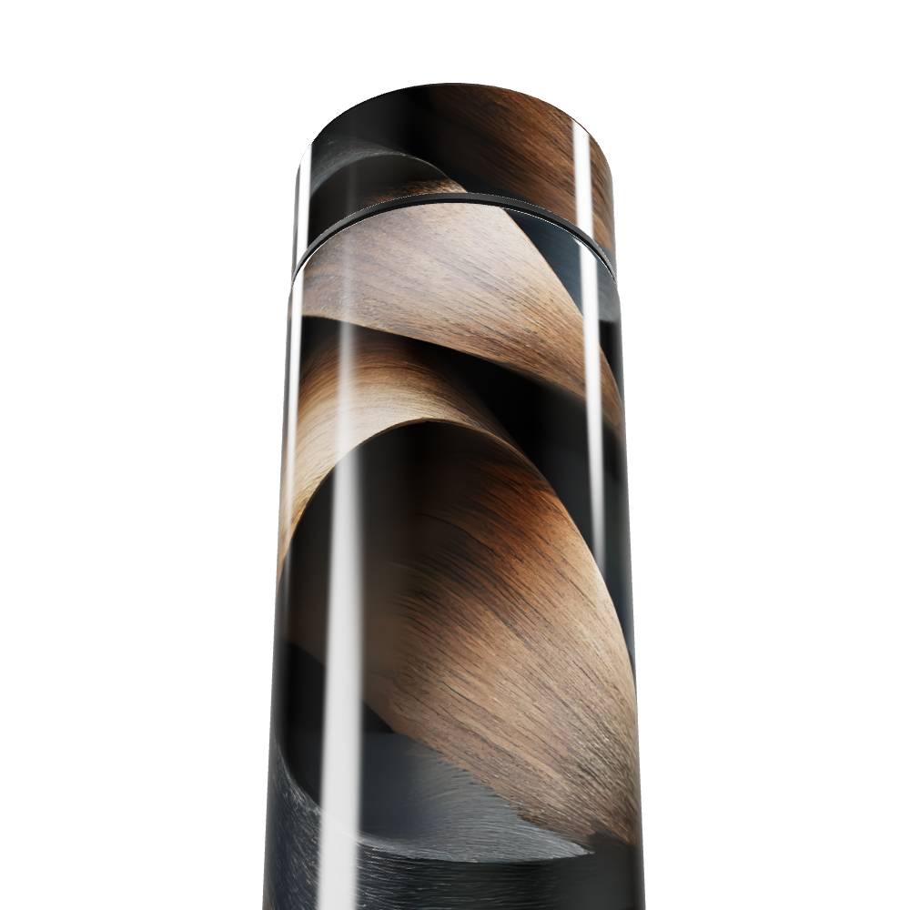 Garrafa Térmica Touch - Design Espiral Madeira