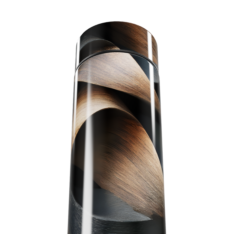 Garrafa Térmica Touch - Design Espiral Madeira